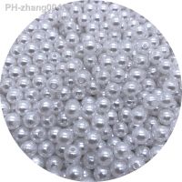 New 4-12mm Round ABS Imitation Pearls White Beige Beads For DIY Bracelet Jewelry Accessories Making