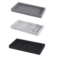 Countertop and Vanity Tray 8X4Inch Silicone Soap Dispenser Tray, Sink Tray for Soap Bottles, Key Trinket Ring Tray