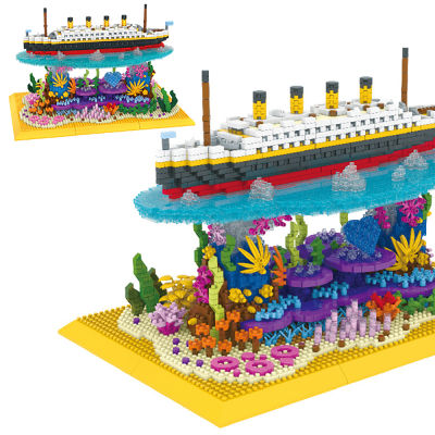 ใหม่3892pcs RMS Cruise sank TITANIC ภายใต้ Sea 3D Building Blocks เรือชุดรุ่น construcrion ชุด brinquedos คริสต์มาสของขวัญ