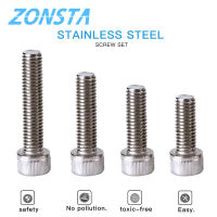 440pcs Hexagon Hex Socket Cup Head M3 M4 M5 Bolts and Nuts Combination 304 Stainless Steel Allen Screws Kit Assortmens