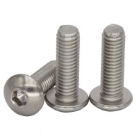 M4 M4*30/35/40/45/50/55/60/65/70/80/90 304 316 Stainless Steel SS DIN7380 Mushroom Round Hex Hexagon Socket Button Head Screw Nails Screws  Fasteners