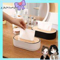กล่องกระดาษทิชชู่เคสไม้สีทึบกล่องเก็บของพลาสติกอเนกประสงค์สำหรับโรงแรมร่อง ZJKD42W4D