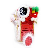 [KUKU] Cute Dance Lion Pet Costume with Red Sequins New Year Cat Dog Clothes Supplies