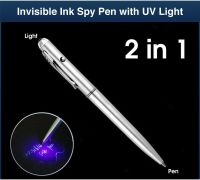 Fun Pen 2-in-1 Invisible UV Glowing Pen Ink Magic Safe Handwriting Secret Spy Pen with UV New Creative Plastic Ballpoint Pen Pens