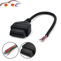 ☁♟☒ 30cm OBD OBD2 16Pin Female Extension Opening Cable Car Diagnostic Tool Interface Connector OBD 2 OBD II Female Converter