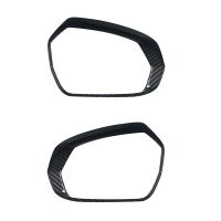 Car Carbon Fiber ABS Rear View Mirror Rain Shield Cover Trim for Hyundai Custo 2022 LHD