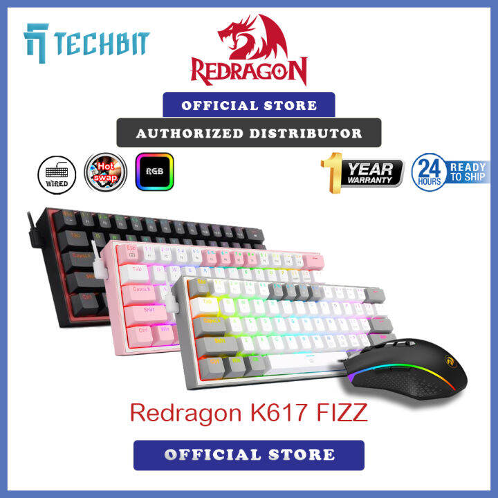 Redragon K617 FIZZ RGB 60 Compact Mechanical Keyboard Gaming | Lazada
