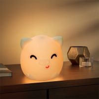 Cute Pig LED Night Light USB Rechargeable Soft Silicone Night Lamp Cartoon Bedroom Decoration For Children Sleeping Relaxing