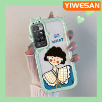 เคส Chenyyyka สำหรับ Xiaomi MI Redmi 10เคสตัวการ์ตูนสีสันสดใสน่ารักเด็กผู้หญิงขดเคสมือถือกันกระแทกกันรอยขีดข่วนกันลื่นฝาครอบป้องกันโปร่งใส