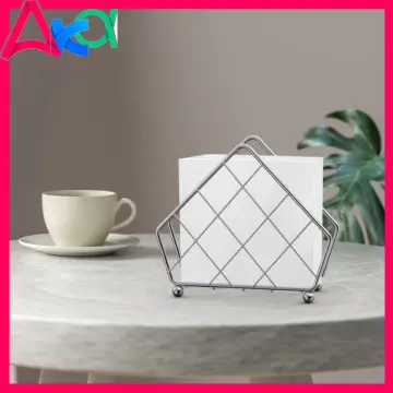 Stainless Steel Napkin Holder Freestanding Paper Napkin Holder Organizer  Tissue Dispenser for Kitchen Countertops, Dining Table, Picnic Table,  Indoor