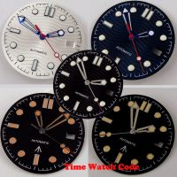 31mm Wave Dial Watch Face Hands Fit NH35A ETA 2824 PT5000 ST2130 Miyota 8215 821A DG2813 3804 Movement Date Luminous Dial