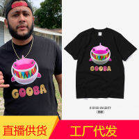 GOOBA เสื้อยืดสำหรับผู้ชายผู้หญิงแขนสั้นเดียวกันน่ารักการ์ตูนฉลามพิมพ์แขนสั้นเสื้อยืดแนวโน้มฮิปฮอป