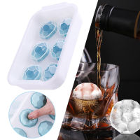 ถาดน้ำแข็งขนาดใหญ่,รอบซิลิโคน Ice Cube Mould พร้อมฝาปิด,นำกลับมาใช้ใหม่,BPA ฟรี,ทรงกลมเครื่องทำลูกบอลน้ำแข็งเหมาะสำหรับวิสกี้และค็อกเทล