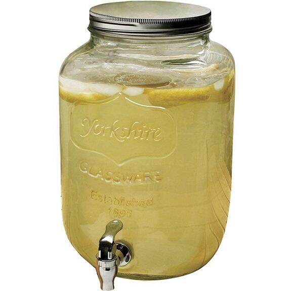 8 liter Yorkshire glass juice jar juice bottle with tap Mason bottle