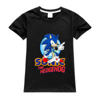 Sonic The Hedgehog สาวเสื้อแขนยาวเด็กวัยหัดเดินเด็กผู้หญิงเสื้อผ้าเด็ก Moisture Casual Tees ผ้าฝ้ายครึ่งแขน Summer