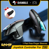 [Hot] DAMILE PUBG Trigger Controller L1R1 Shooter Controller สีดำ Shark โทรศัพท์มือถือเสริมปุ่ม Fire ปุ่ม Pubg Mobile Controller Gamepad จอยสติ๊ก Controller L1 + R1 โลหะ Trigger สำหรับ PUBG Gamepads CH5