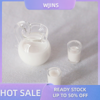 WJINS 3ชิ้น/เซ็ต dollhouse MINI JUICE Milk Glass เหยือกชุดฉากรุ่นอุปกรณ์เสริม