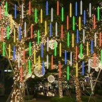 1/2/3/4 Set LED Meteor Shower Light Fairy String Lights Street Garland Waterproof Outdoor Garden Christmas Holiday Decoration