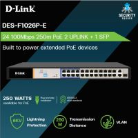 Switching Hub 24 Port D-LINK DES-F1026P-E (17, 24 POE,+2 Gigabit,+1 Combo SFP)