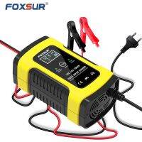 ZZOOI FOXSUR 12V 5A Motorcycle &amp; Cars Battery Charger  For Lead-Acid GEL AGM Wet Calcium Deep Cycle VRLA Pulse Repair With LCD display