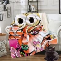 NEW Jojos Bizarre Adventure Blanket 3D Print Anime Adult Fleece Quilt Teens Travel Sofa Keep Warm Child Throw Plush Blankets 10