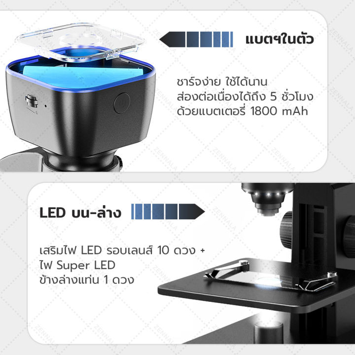 ถูกมาก-กล้องจุลทรรศน์-digital-wifi-2000x-สีดำ-microscope-ของแท้-กล้องส่องพระ-กล้องขยาย2000x-กล้องไมโครสโคป