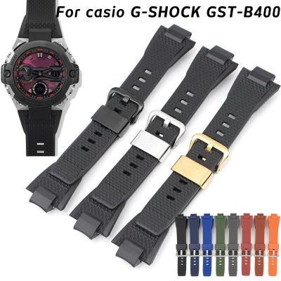 ▫ Quick Release Sports TPU สายนาฬิกาสำหรับ Casio G-SHOCK GST-B400 เปลี่ยนอุปกรณ์เสริมสายนาฬิกาเรซินกันน้ำ