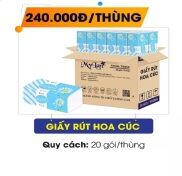 Giấy Mylan Giấy Rút Hoa Cúc 4 Lớp 1 thùng 20 gói Siêu Tiết Kiệm,Siêu