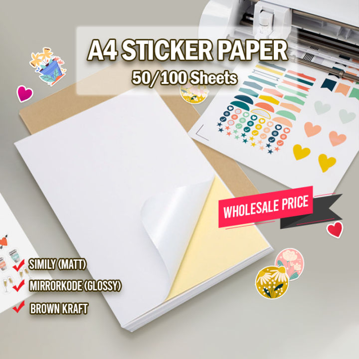 Quality Glossy Sticker Paper for Laser Printer 