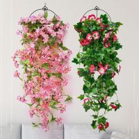 Artificial Flower Morning Glory Simulation Winter Jasmine Fake Plant Flower Vine DIY Wedding Wall Hanging Home Garden Decoration