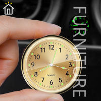 ⚡FT⚡Mini Fashion Luminous Car Clock Automobiles Internal Stick-On Digital Watch Mechanics Quartz Clocks Auto Ornament Accessories 4CM