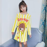 COD SDFGDERGRER Pokemon Kids Girls Sleepwear Dress Casual Long Sleeve Pajamas Nightwear Pyjamas