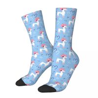 Autumn Winter Fashion Women Men Romantic Cute Poodle Socks Animal Dog Lover Non-slip Middle Tube Socks Socks Tights