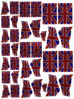 สติกเกอร์ธงชาติประเทศอังกฤษ Union Jack สติกเกอร์แต่งรถ ติดรถยนต์ รถมอเตอร์ไซค์ หมวกกันน็อค รถแข่ง Honda Yamaha ,Union Jack Sponsor Racing Stickers Size: 13 x 10cm