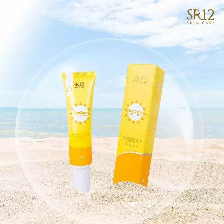 Sun Care Lotion 15g SR12 pelindung kulit wajah dari sinar UVA dan UVB suncare Lazada Indonesia