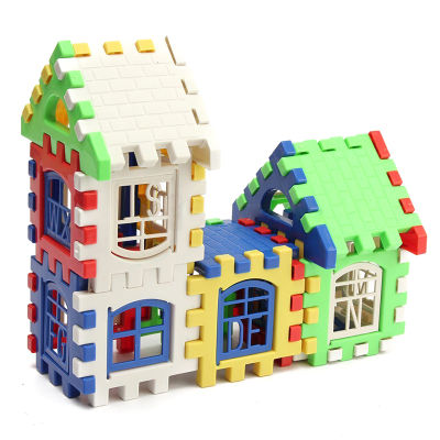 24PCS Children Puzzle plastic letter Building blocks house toy