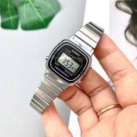 นาฬิกา Casio รุ่น LA670WA-1D นาฬิกาผู้หญิงสายแสตนเลสสีเงิน หน้าปัดดำ สไตล์วินเทจสุดฮิต - สินค้าของแท้ 100% รับประกัน CMG 1 ปีเต็ม (ส่งฟรี เก็บเงินปลายทาง)