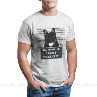 Frenchie Dog Lover Mug Shot ManS Tshirt French Bulldog Pet Dog Lover O Neck Tops Fabric T Shirt Humor Top Quality Gift Idea