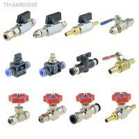 ✕◄ Pneumatic Ball Valve Quick Fitting 4 6mm 8mm 10mm 12mm Compressor Air Hose Water Tube Needle Adjust Flow Control Crane Coupling