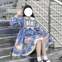 2021 Japanese Lolita Dress Soft Girl Pink Doll Collar Victorian Princess Op Long-Sleeved Tea Party Baby Doll Dress For Woman Y2k