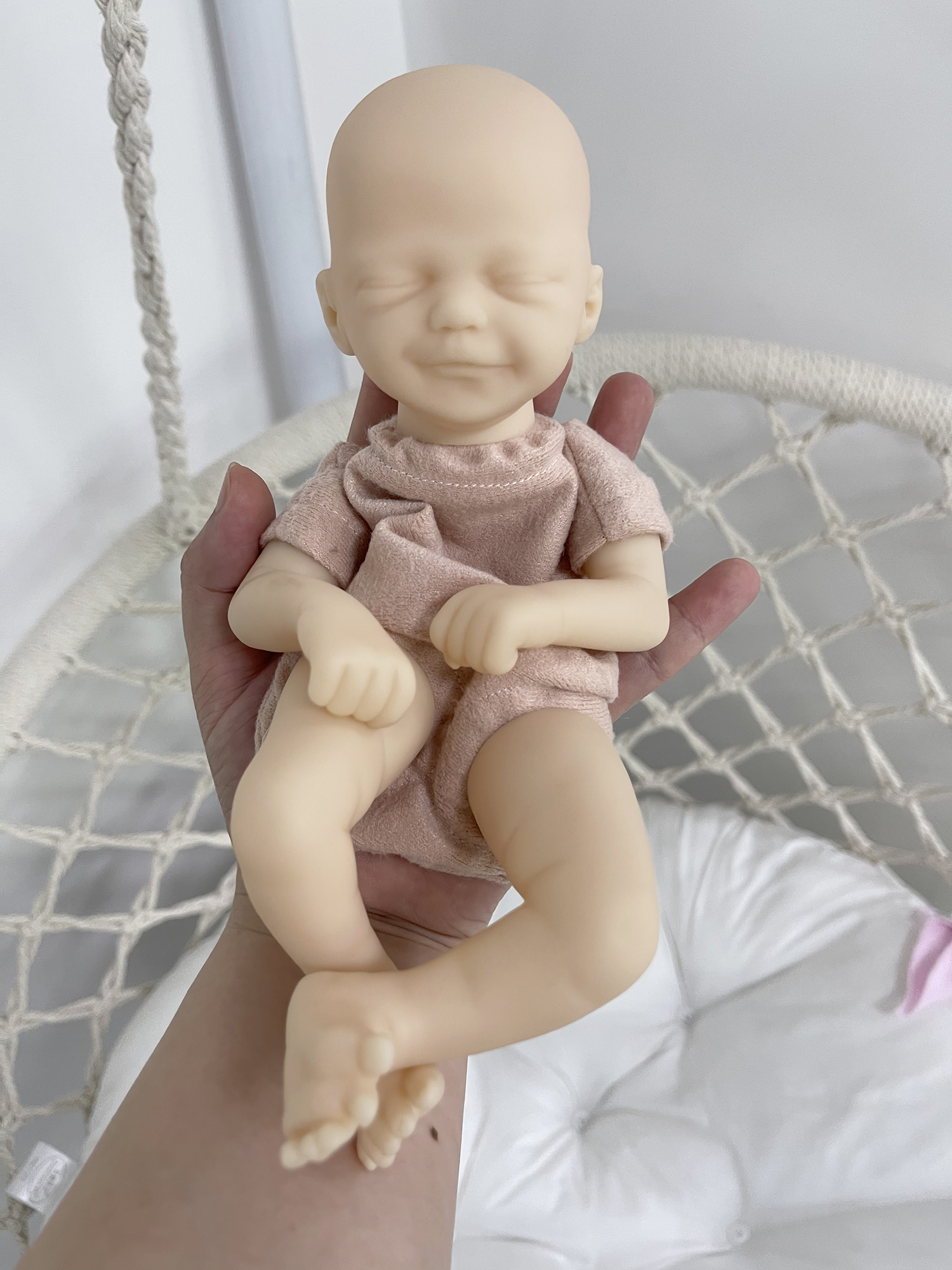 Reborn Kit 9in Newborn Baby Soft Vinyl Doll Kit Wee-Mouse Unpainted Unassembled