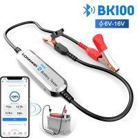 ZZOOI BK100 Bluetooth 5.0 Car Motorcycle Battery Tester 6V 12V Portable Battery Monitor 100 to 2000 CCA Charging Cranking Test Tools