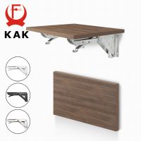 On Sale KAK 2Pcs Folding Shelf Bracket Heavy Duty Stainless Steel Collapsible Shelf Bracket Hardware For Table Work RV Car Saving Space