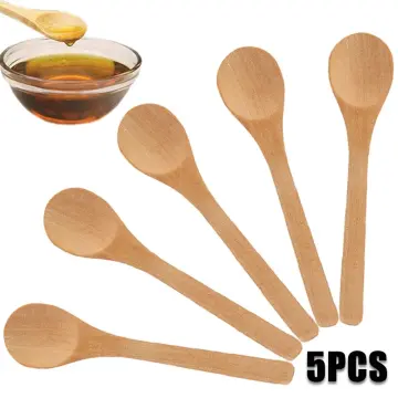 5pcs/pack Bamboo Wooden Measuring Spoon Set For Kitchen