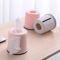 Desktop Napkins Holder Plastic Roll Paper Towel Tissue Box Storage Case Car