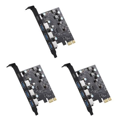 3X PCI-E to USB3.0+Type C Expansion Card (PCIe Card)3 Ports with Superspeed USB 3.0 PCI Expansion Card