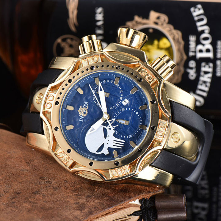 2022invictas-ผู้ชายควอตซ์นาฬิกานาฬิกาข้อมือผู้ชายที่มีคุณภาพสูงยางนาฬิกาผู้ชายนาฬิกาสไตล์คลาสสิก
