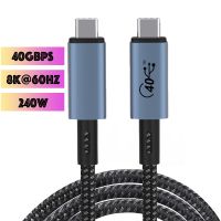 USB 4 Thunderbolt 4 Kabel 40Gbps Cepat 5K 60Hz Transfer Data USB-C PD 100W Tipe C Kabel Pengisi Daya untuk M1 Macbook/Mac Studio Tampilan