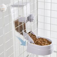 Self-feeding Device Small Dog Hanging Automatic Feeder Cat Hanging Cage Feeder Gray New #