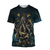 2023 new arrive- xzx180305   Octopus Graphic Mens T-Shirts For Men Clothing Animal 3D Full Print Summer  Short Sleeve Fashion Casual Tee Shirts Street Wear